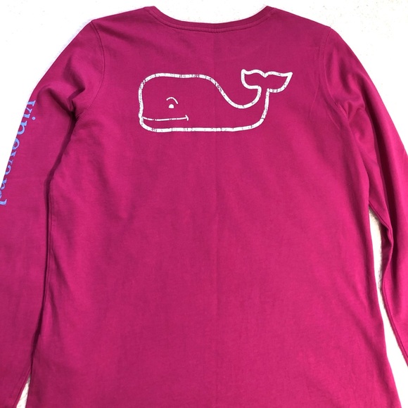 Vineyard Vines Tri-Colour Whale Long Sleeve Pocket Tee - Picture 6 of 12